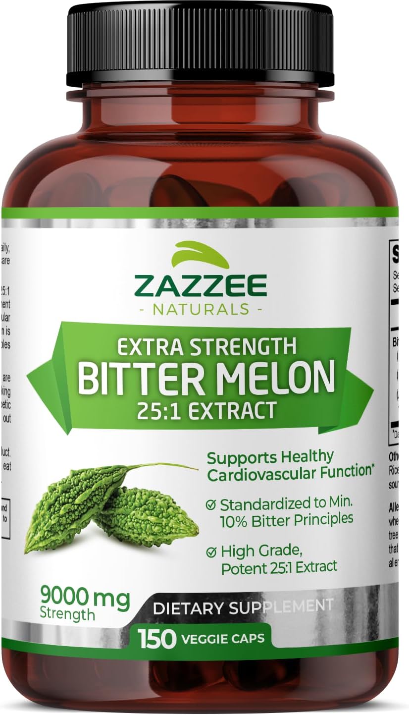 Amazon苦瓜胜肽推薦:Zazzee Extra Strength Bitter Melon